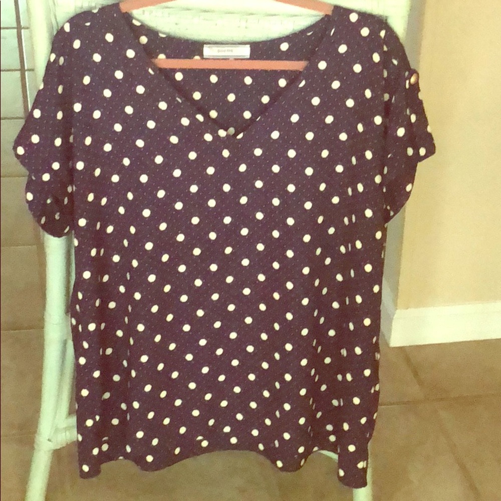 Mod Cloth Polka Dot Blouse